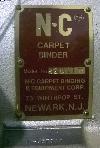  N.C. Carpet binding machine, model 820UTP
